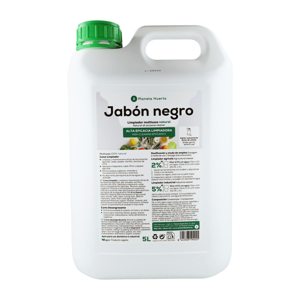 Mydło potasowe Negro Planeta Huerto 5 l