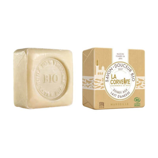 Sapone naturale in panetti Latte d'asina BIO La Corvette 100 g