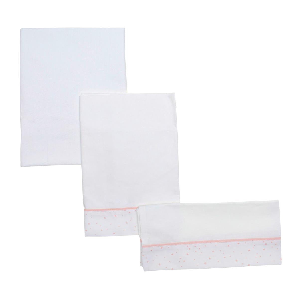 Prześcieradło do łóżeczka 100x160 cm. wzory Star/Astra 3 sztuki Star Celeste