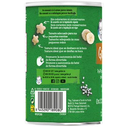 Snack bio au blé et au riz avec banane Gerber Organic 35 g GERBER Organic Blé et riz avec banane