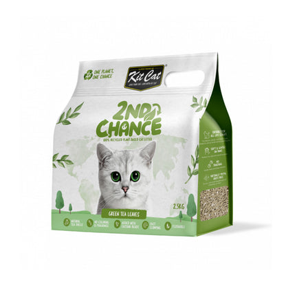 Kit Cat Arena Eco 2nd Chance – Green Tea 2,5 kg Grüntee-Blätter, Erbsen und Maniok