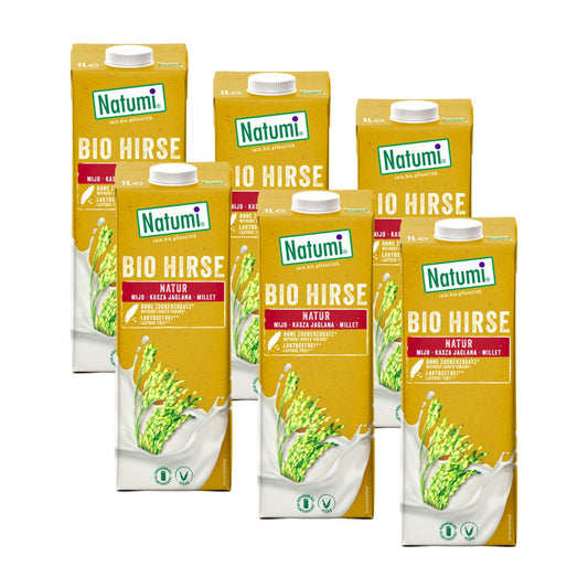 6er-Pack Bio-Hirse-Getränk Natumi 1 l