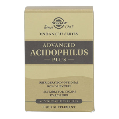 Pack of 2x Solgar Advanced Acidophilus Plus 60 Vegetable Capsules