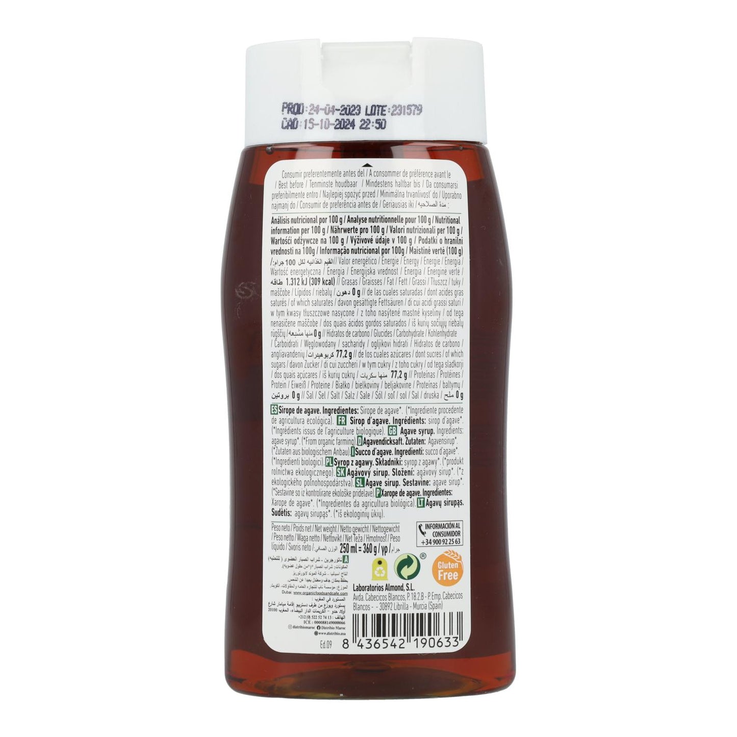 Sirop d'agave Premium Naturgreen 900 ml