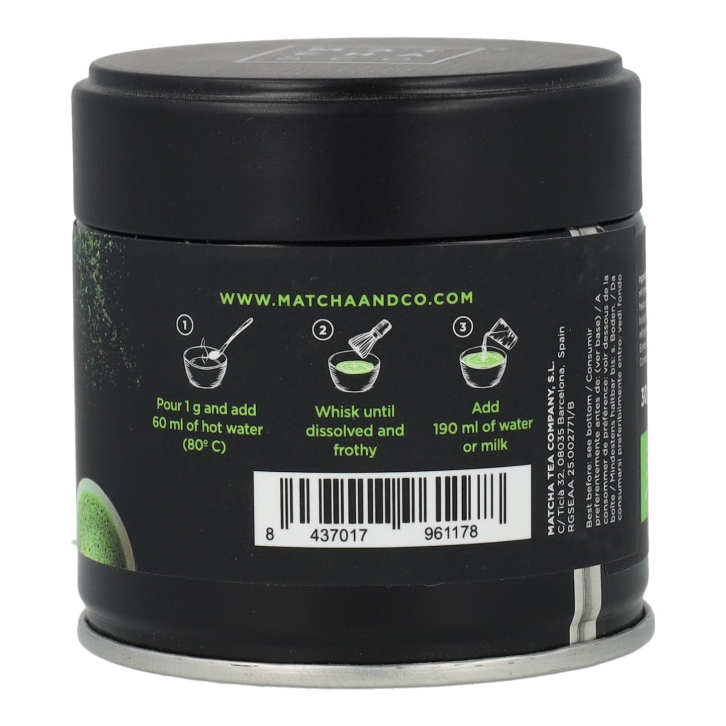 Thé Matcha Premium Cérémoniel 100 % biologique Matcha & CO 30 g