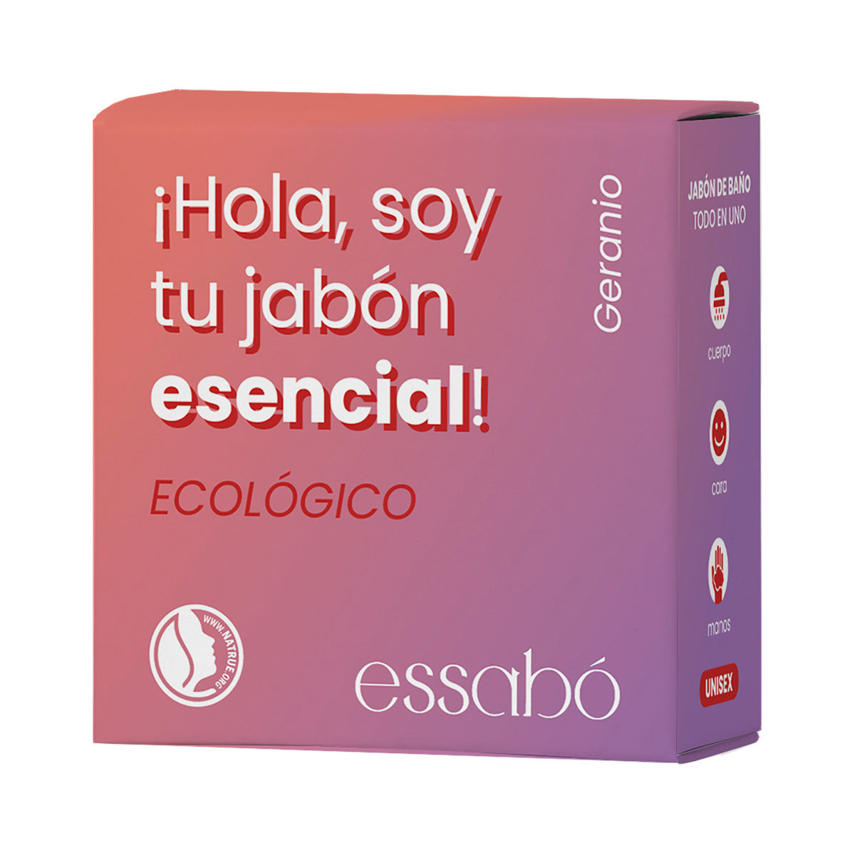 ESSABÓ Organic Geranium Essential Solid Soap 120 g
