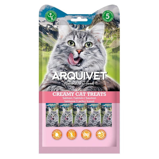 Creamy Cat Treats Cremiger Lachs-Snack Arquivet 5x14 g