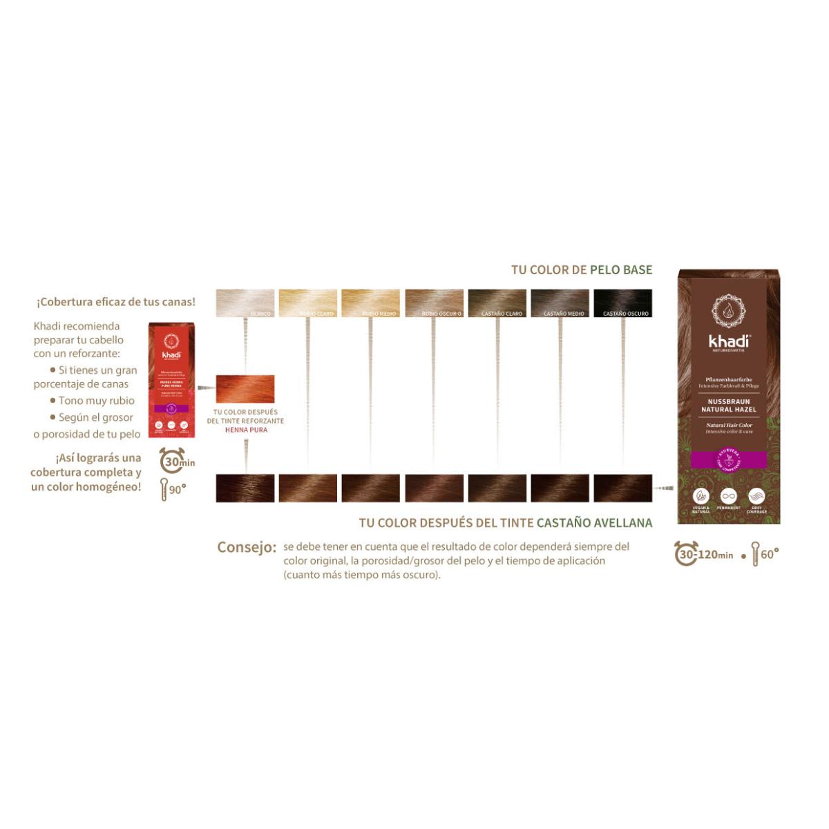 Teinture naturelle châtain noisette Khadi 100 g