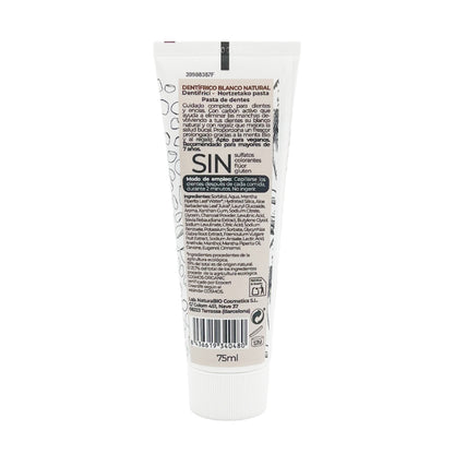 Naturlig tandkräm med lakrits och aktivt kol utan fluor, NaturaBIO Cosmetics, 75 ml