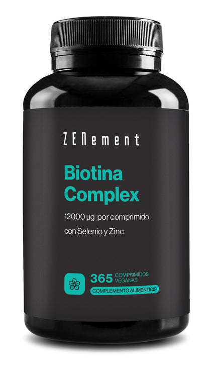Biotin, 12000 ug+ Selen + Zink Zenement 365 Tabletten