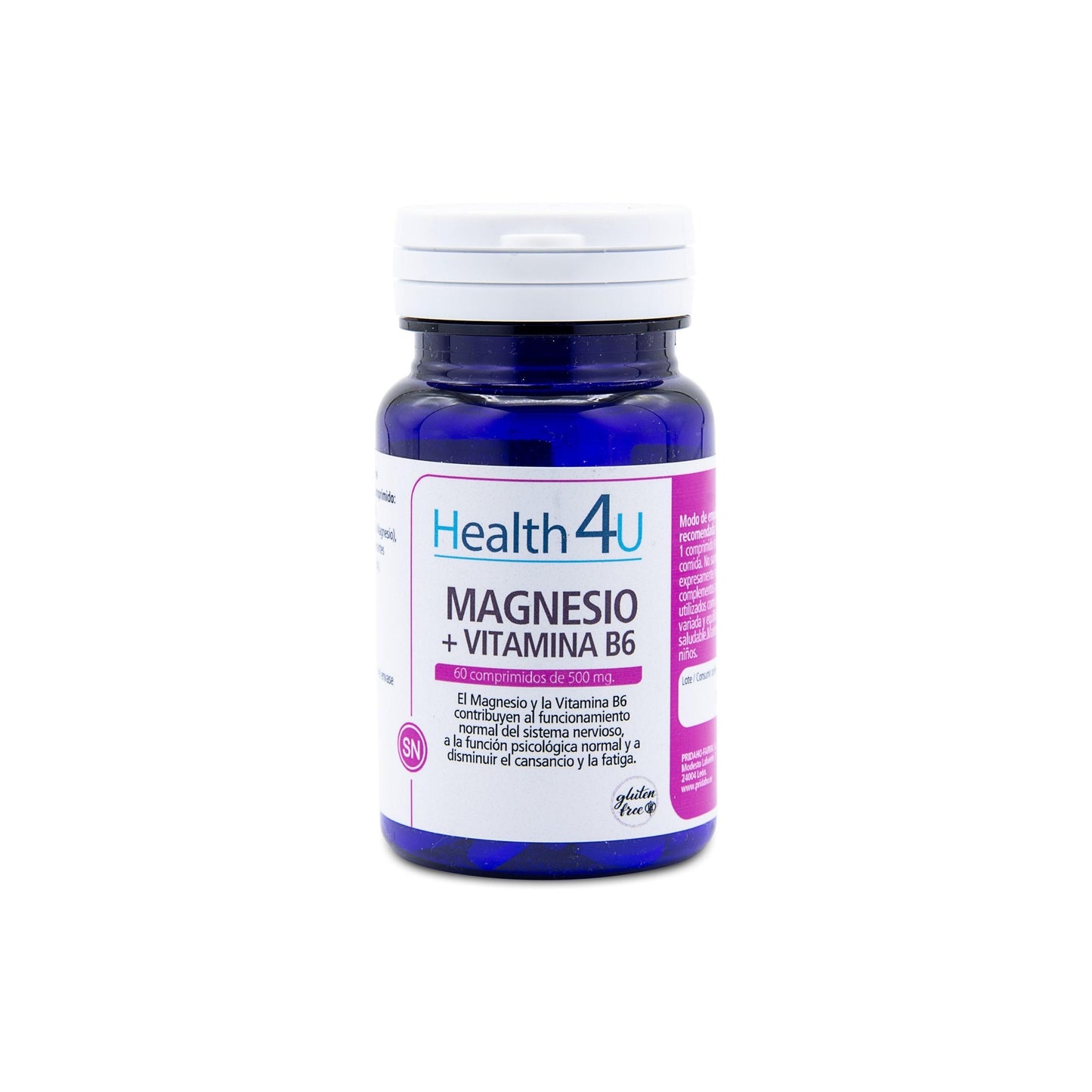 H4U Magnésium + vitamine B6 60 comprimés de 500 mg