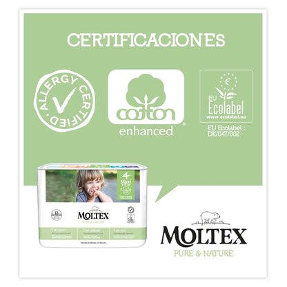 Pannolini Moltex Pure & Nature T4 (9-15 kg),  50 pezzi