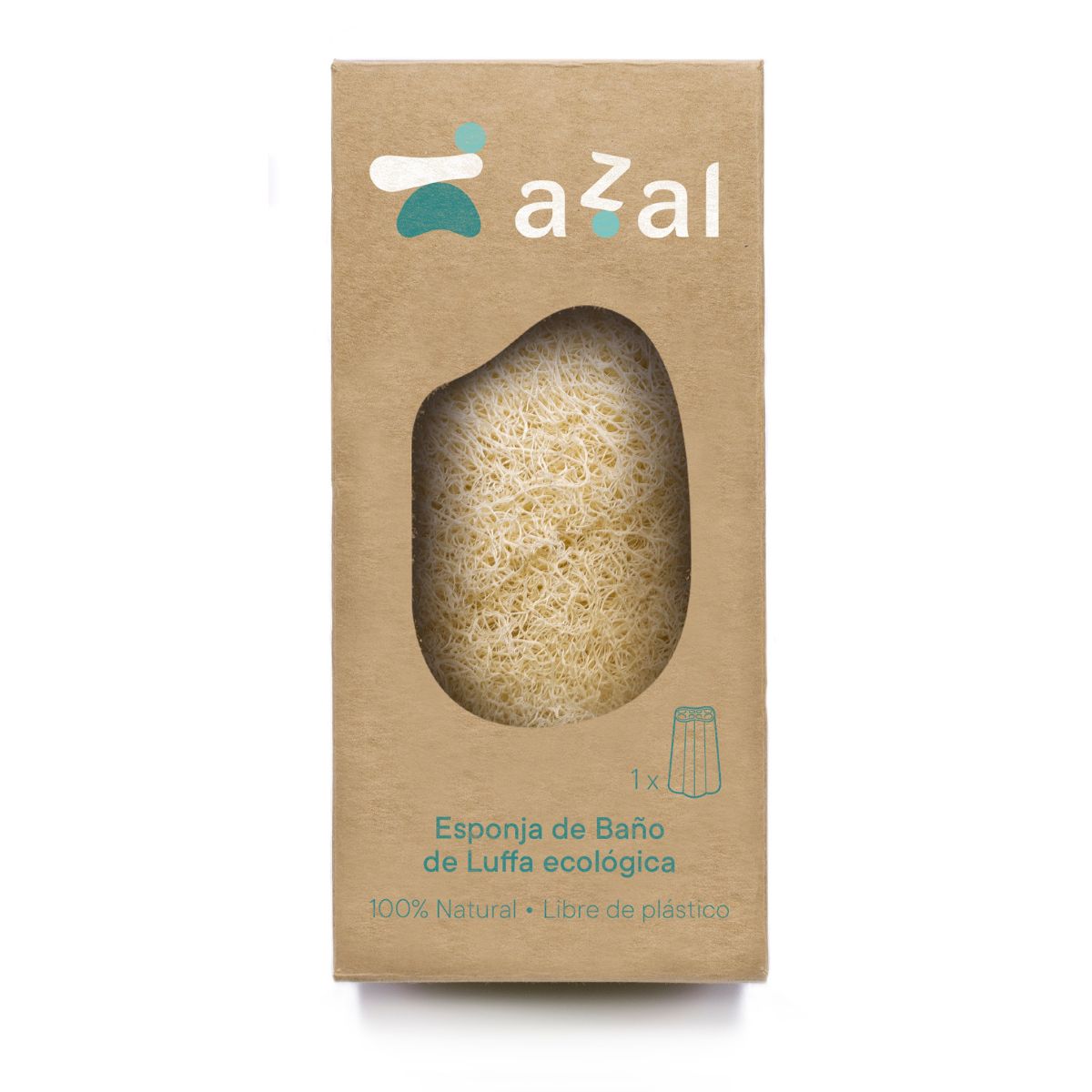 Éponge Luffa - exfoliante corporelle petite en vrac, env. 12 cm. Azal.