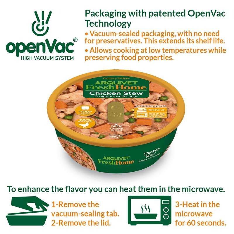 Arquivet Fresh Home Chicken Stew våtfoder med kyckling för hundar 280 g