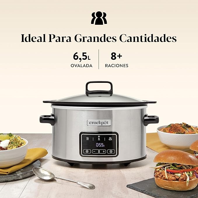 Crockpot Digitale slowcooker Sizzle & Stew 6,5 L CSC112X