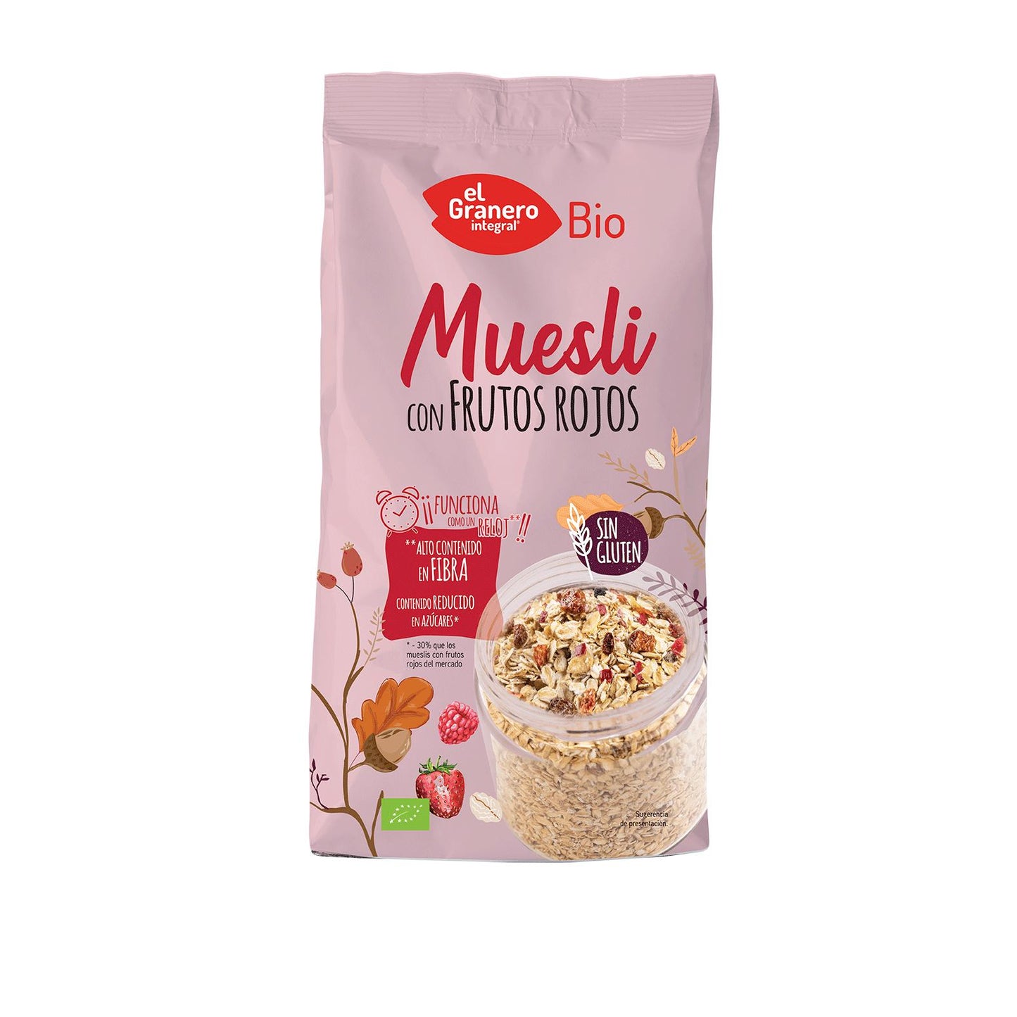 El Granero Organic Gluten-Free Muesli with Red Berries 375 g