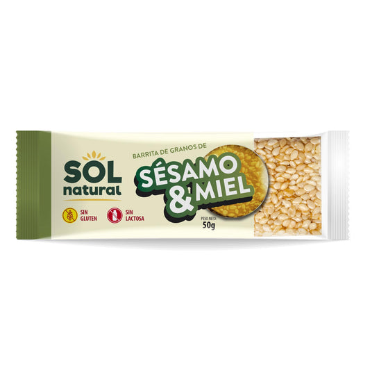 Sol Natural Gluten-Free Sesame and Honey Bar 50 g