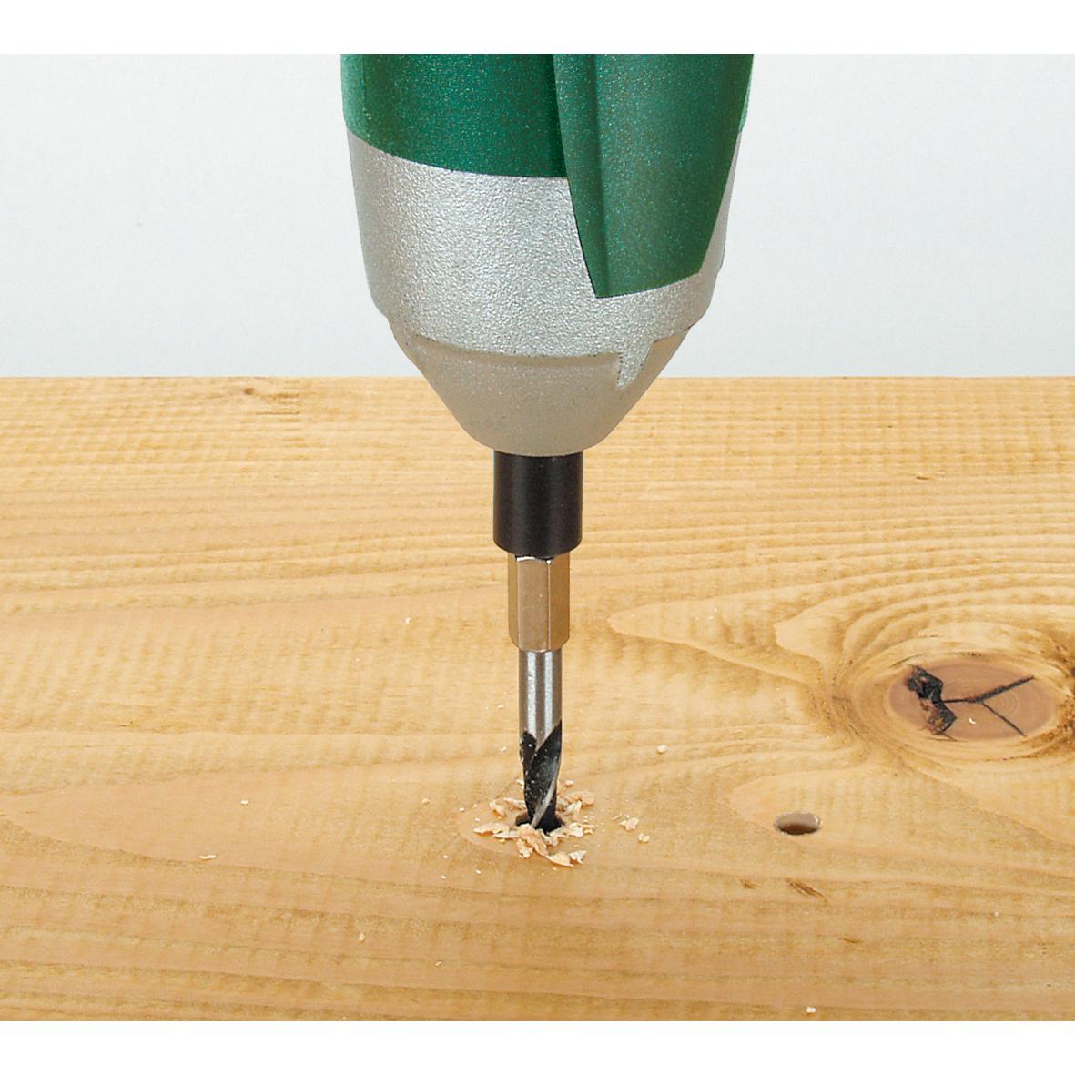 1 wiertło spiralne do drewna z trzpieniem sześciokątnym Wolfcraft Ø 6,0 x 90 mm