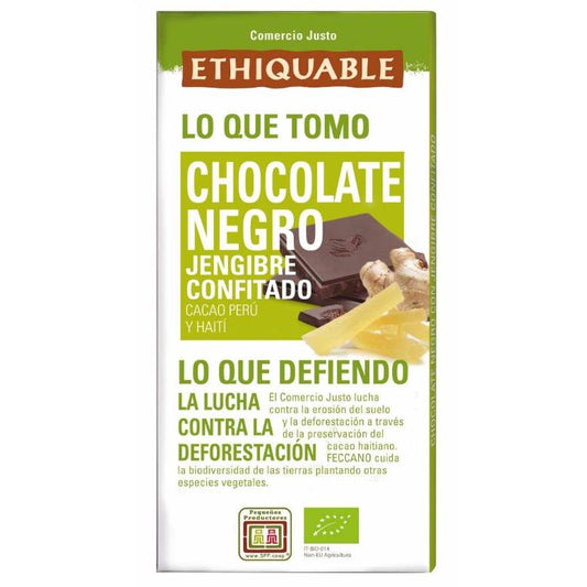 Cioccolato fondente con zenzero candito BIO Ethiquable 100 g