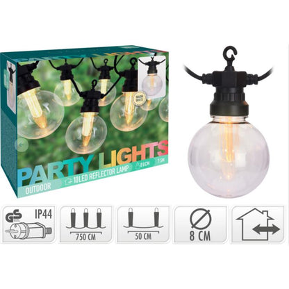 Ghirlanda LED 10 lampadine Caldo