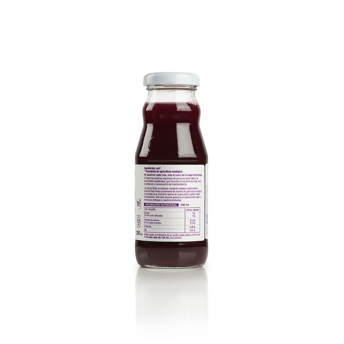 100 % pressad ekologisk svart druvsaft Ékolo 200 ml