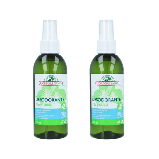 Zestaw 2x dezodorant lipowy i szałwiowy Corpore Sano 150 ml