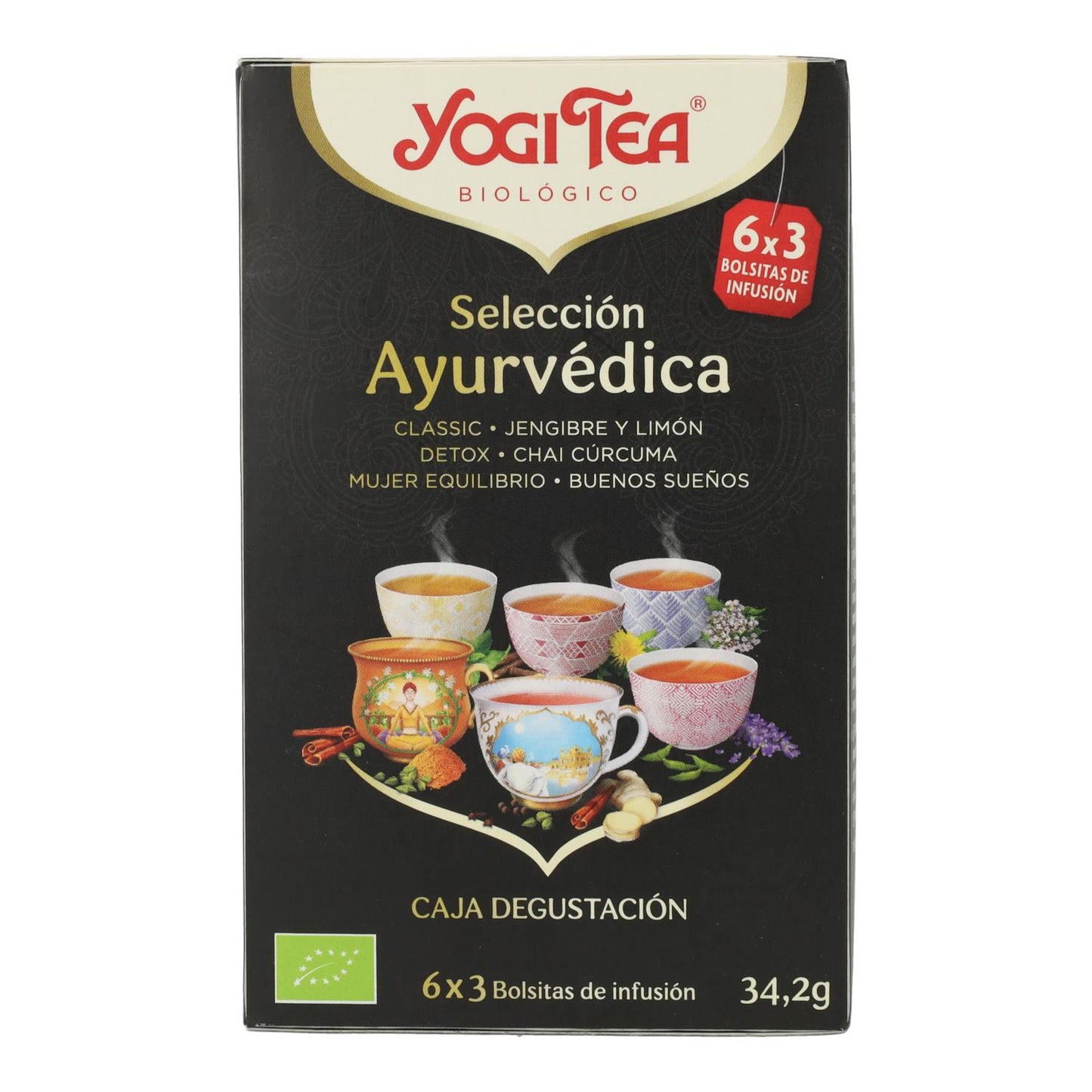 Yogi Tea BIO Ayurvedische selectie 18 verschillende theezakjes