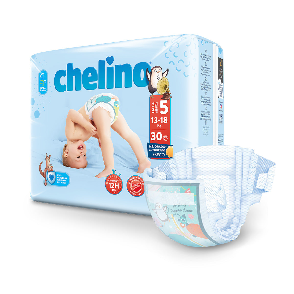 CHELINO Windeln T5 Pasitos (13-18 kg) 30 Stück