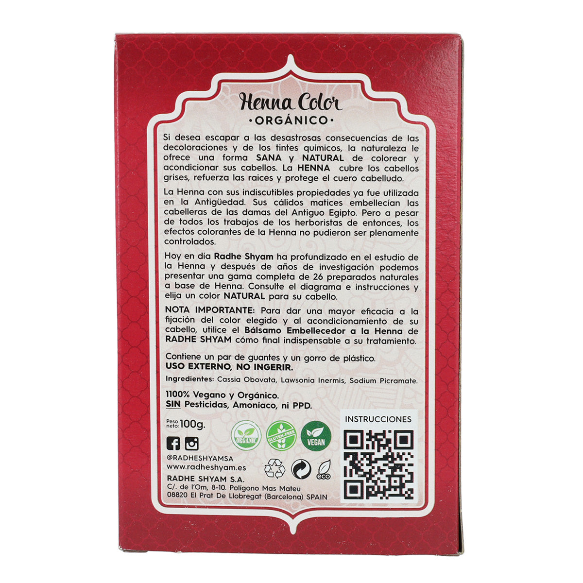 Henna-Pulver Super Mahagoni dunkel Radhe Shyam 100 g