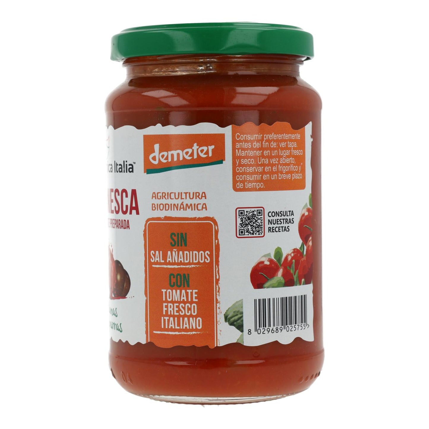 Tomaten-Puttanesca-Sauce mit Oliven und Kapern Bio Demeter Organica Italia 325 ml