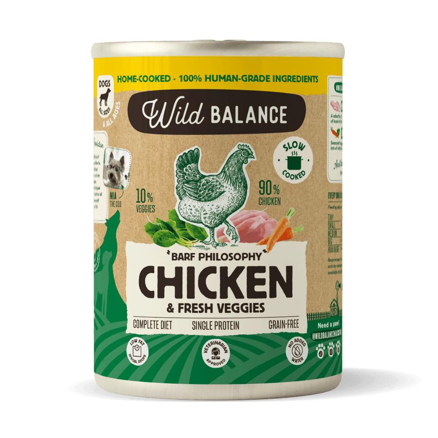 Blik BARF-kip voor honden Wild Balance 400 g
