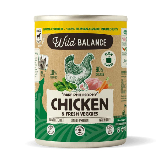 BARF-Hühnchen-Dose für Hunde Wild Balance 400 g