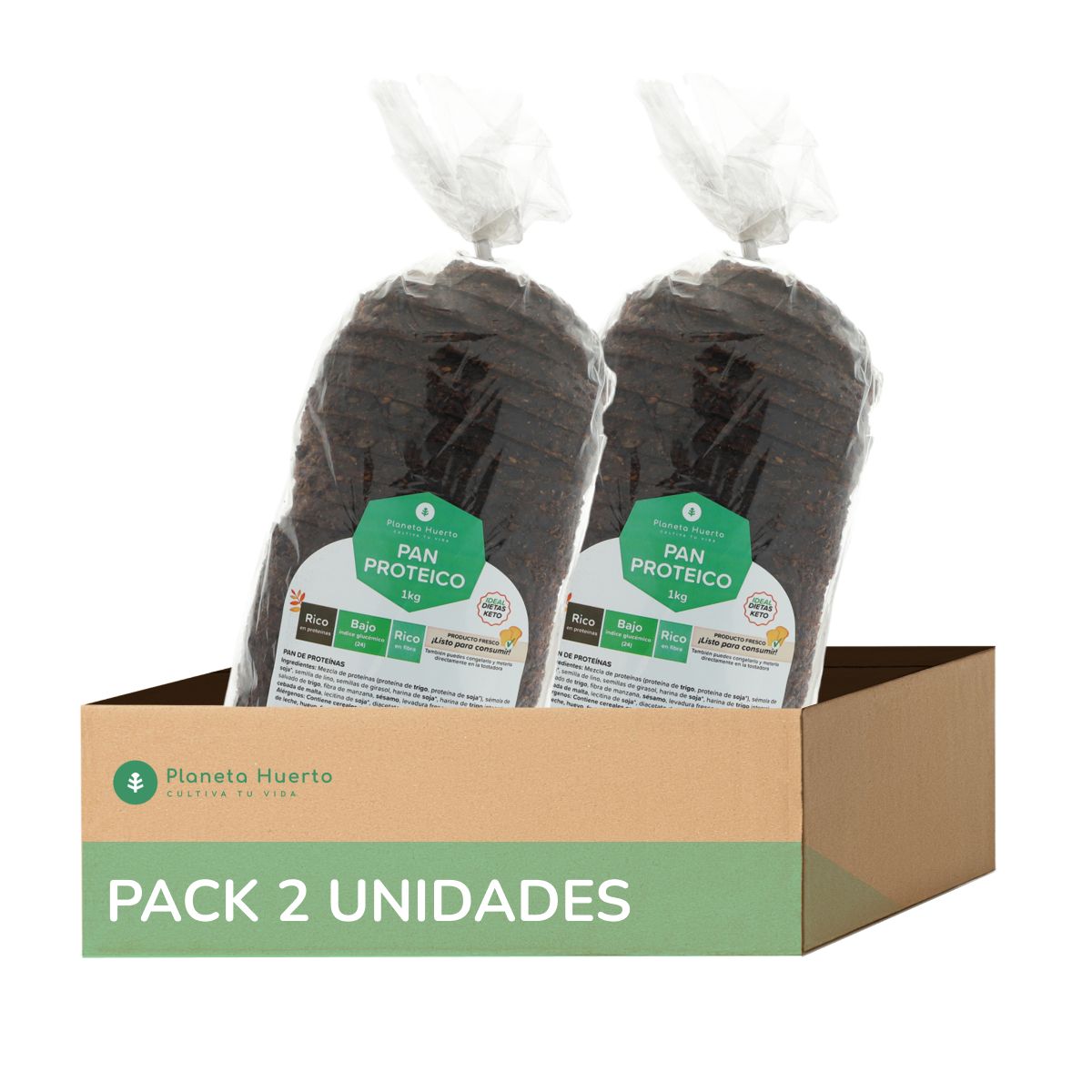 Pak 2x Planeta Huerto Eiwitbrood 1 kg