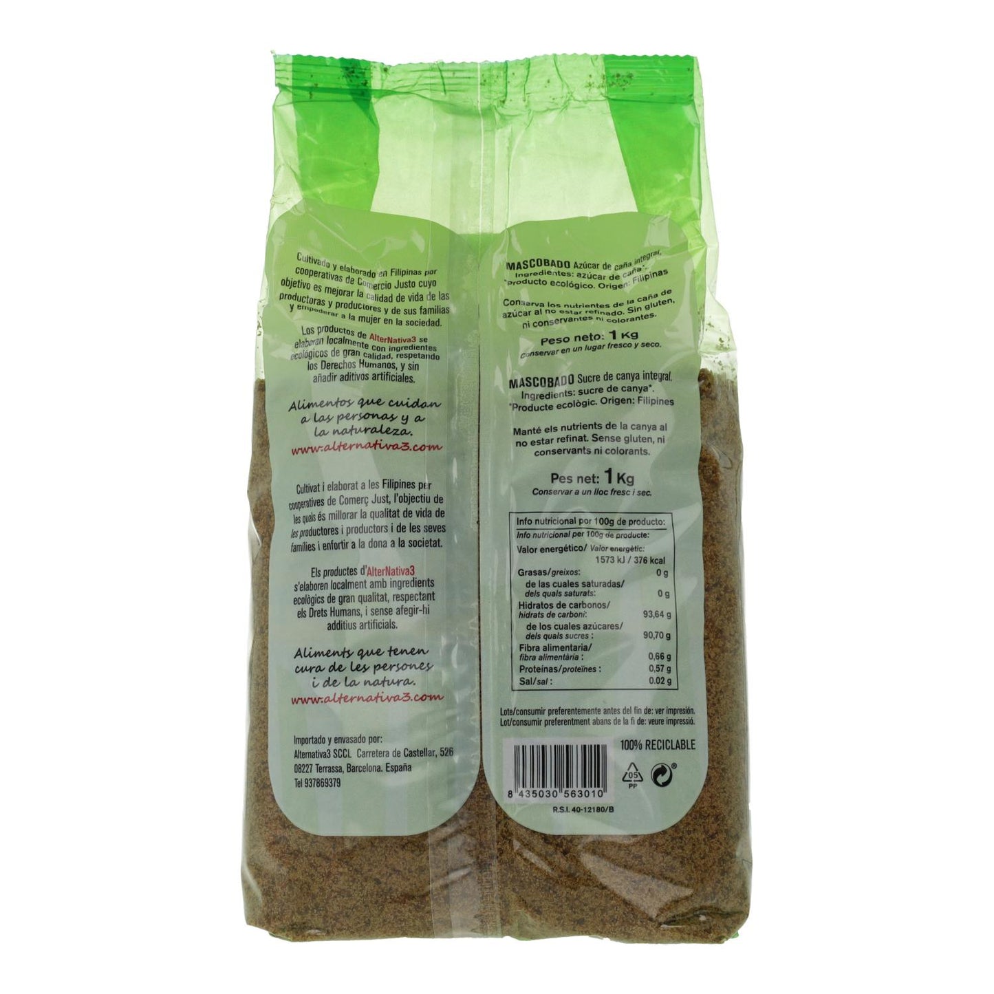 Cukier trzcinowy Mascobado Alternativa, 1 kg
