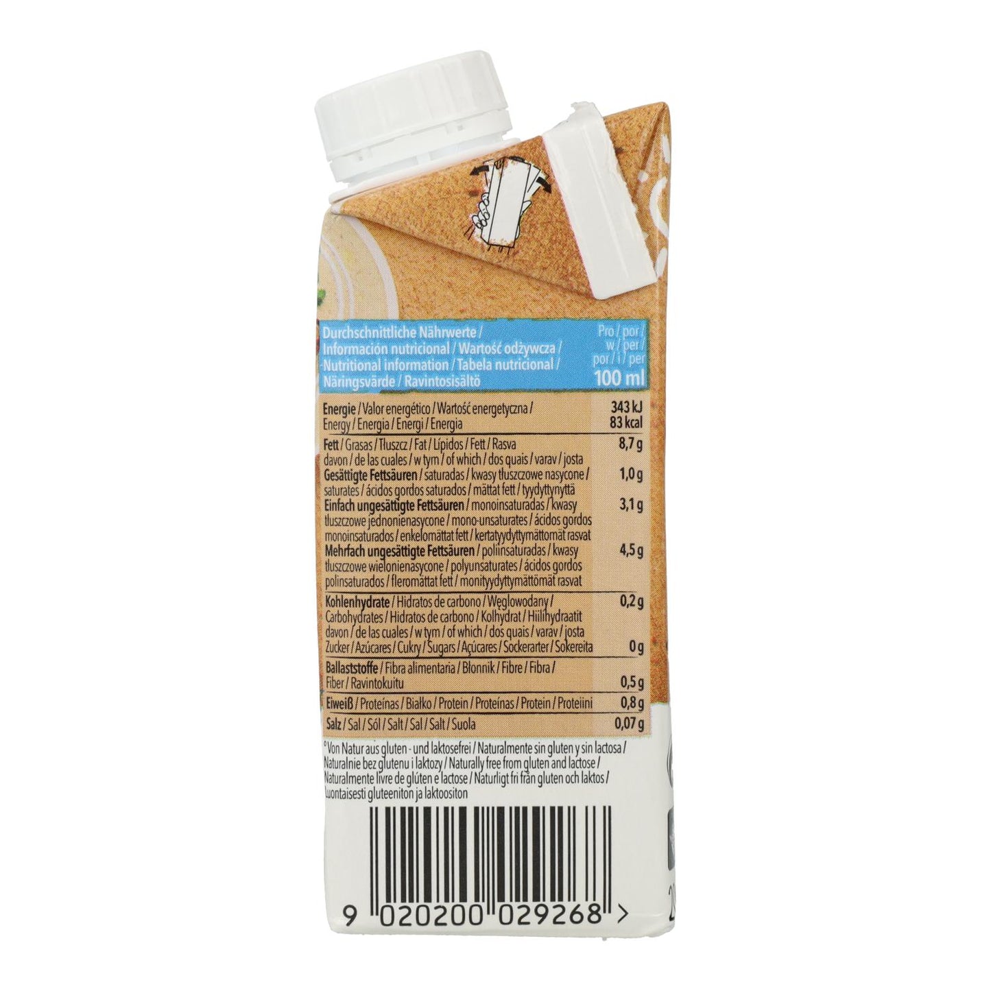 Natumi amandelcrème om mee te koken, 200 ml