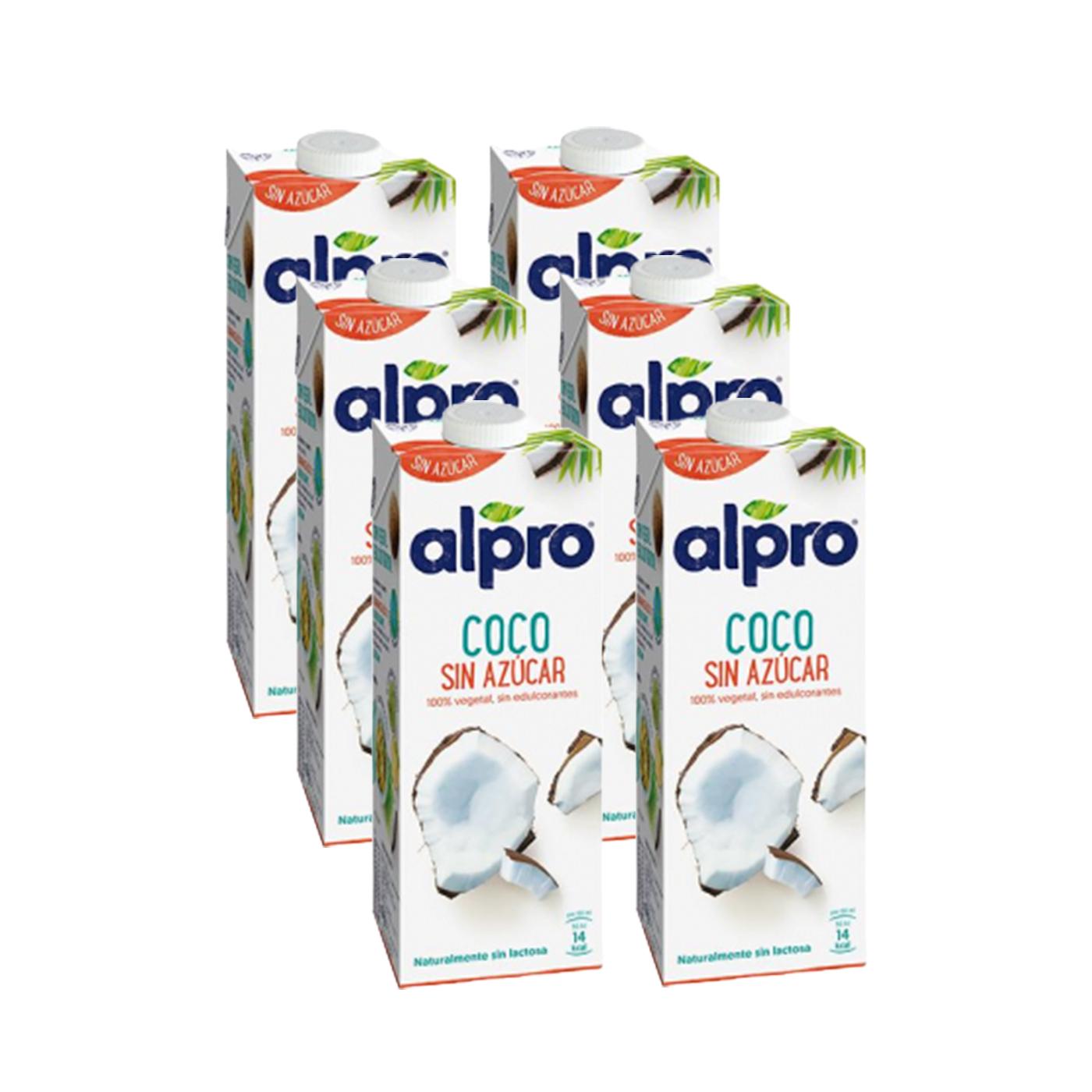 Opakowanie 6 sztuk Napój kokosowy bez cukru Alpro 1 litr