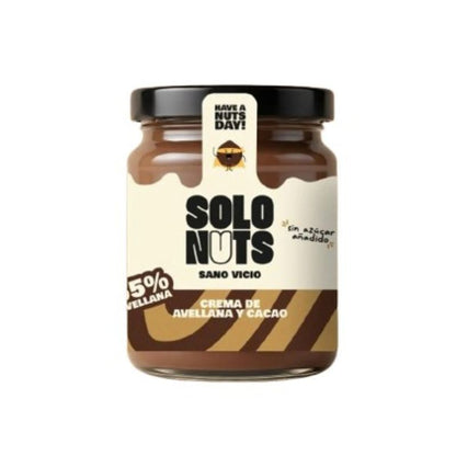 Cacao- en hazelnootcrème 55% Solo Nuts 200 g