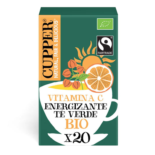 Bio-Grüntee Energizante Cupper, 20 Teebeutel