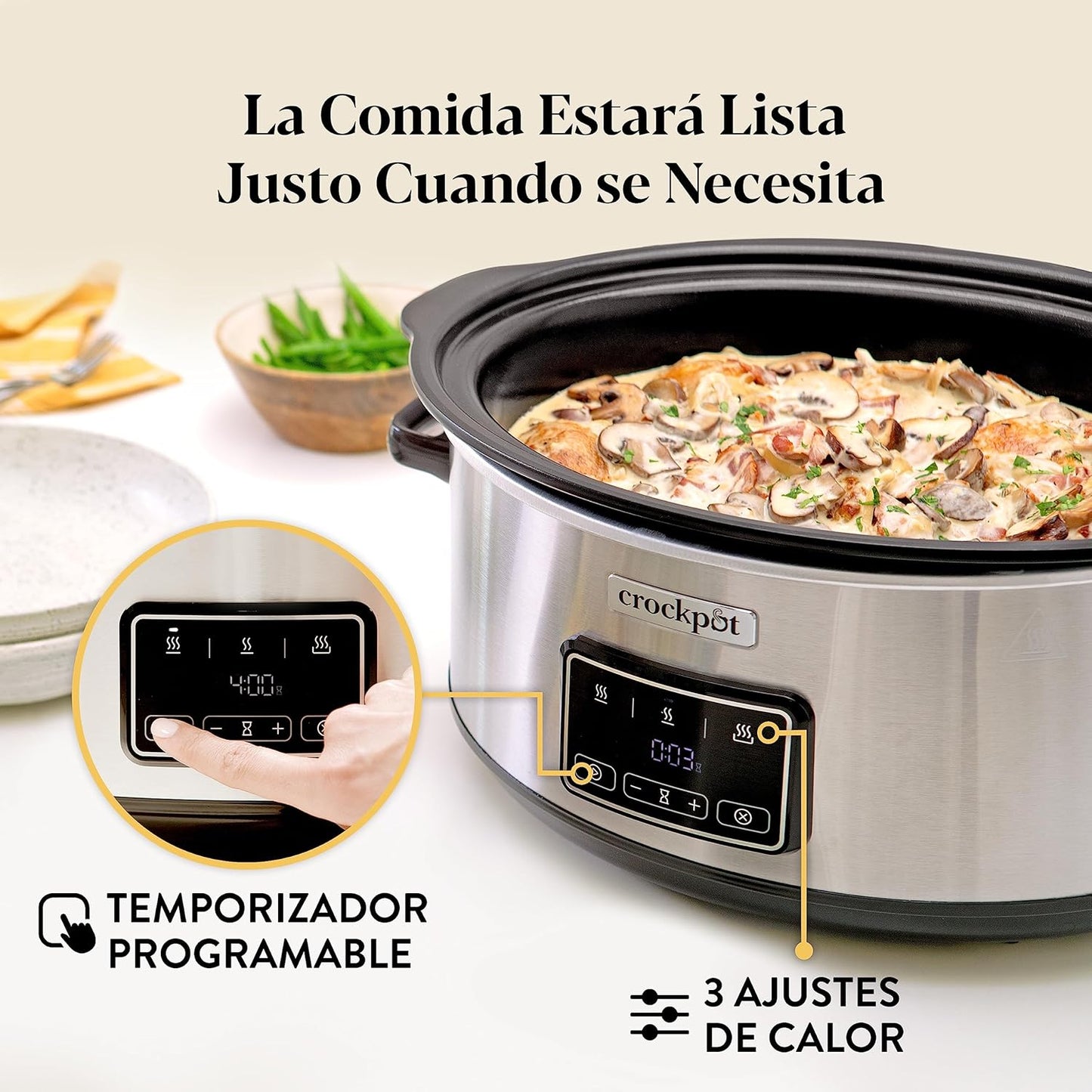 Crockpot Digitale slowcooker Sizzle & Stew 6,5 L CSC112X