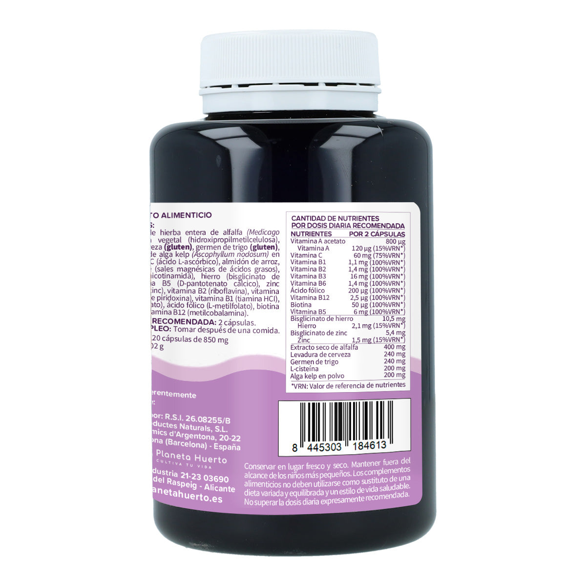 Capelli, pelle e unghie Planeta Huerto 120 capsule
