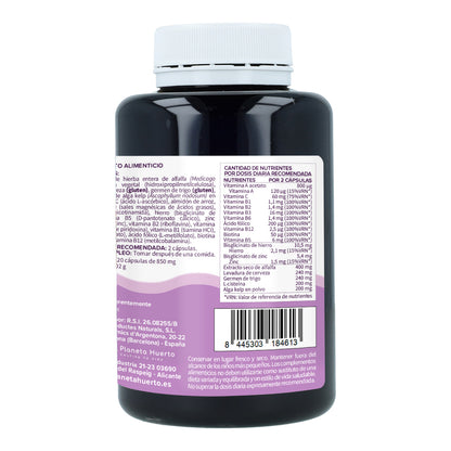 Capelli, pelle e unghie Planeta Huerto 120 capsule