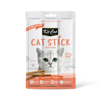 Zestaw Cat Stick - kurczak i łosoś 15 g Półwilgotna przekąska dla kotów