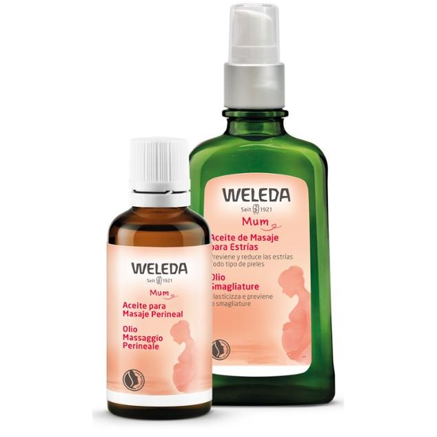 Confezione gravidanza Olio per massaggio della zona perineale + Olio per massaggio contro le smagliature
