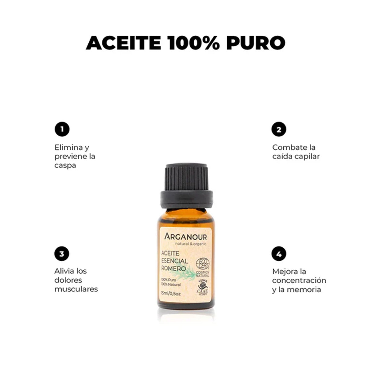 Olejek eteryczny z rozmarynu 100% czysty Arganour 15 ml
