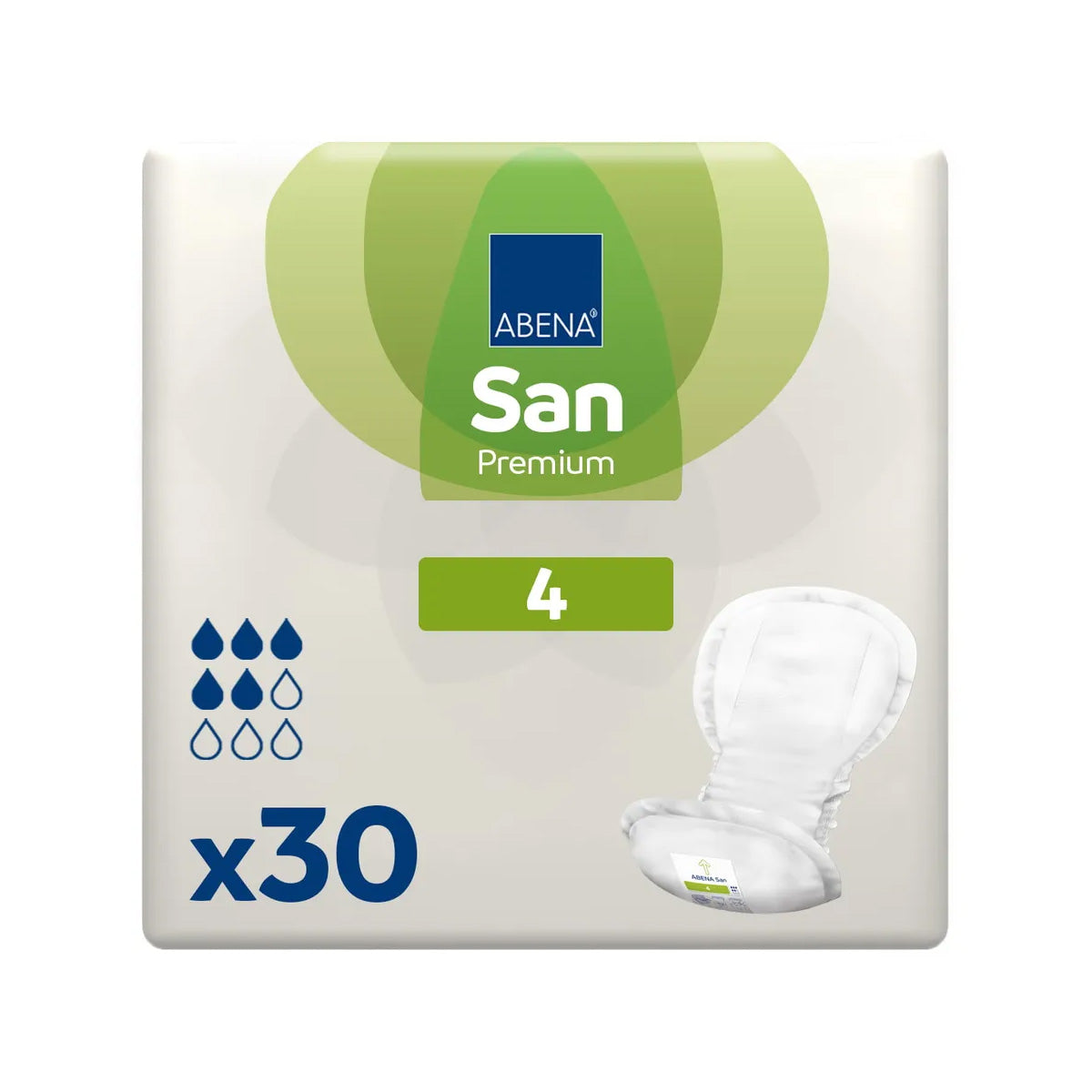 San Taille 4 avec ruban adhésif Premium Abena 30 unités