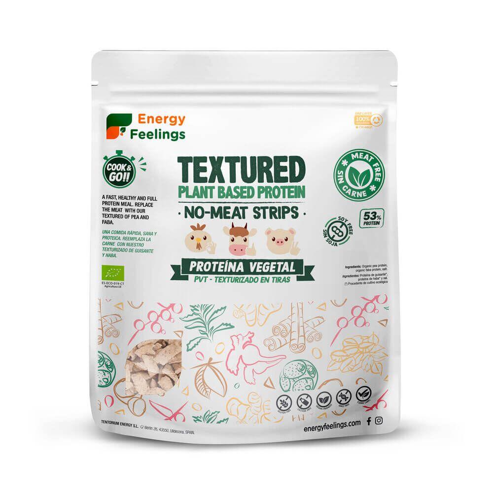 Texturerat vegetabiliskt protein (PVT) Ekologiska köttfria strimlor 400 g