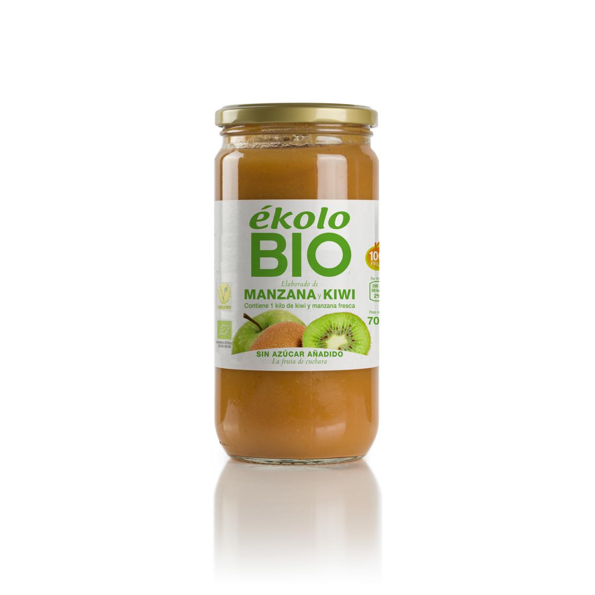 Hergestellt aus Äpfeln und Kiwis aus biologischem Anbau ohne Zuckerzusatz Ékolo 700 g