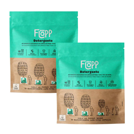 Pack 2 x Detergente ropa ECO Flopp 16 caps