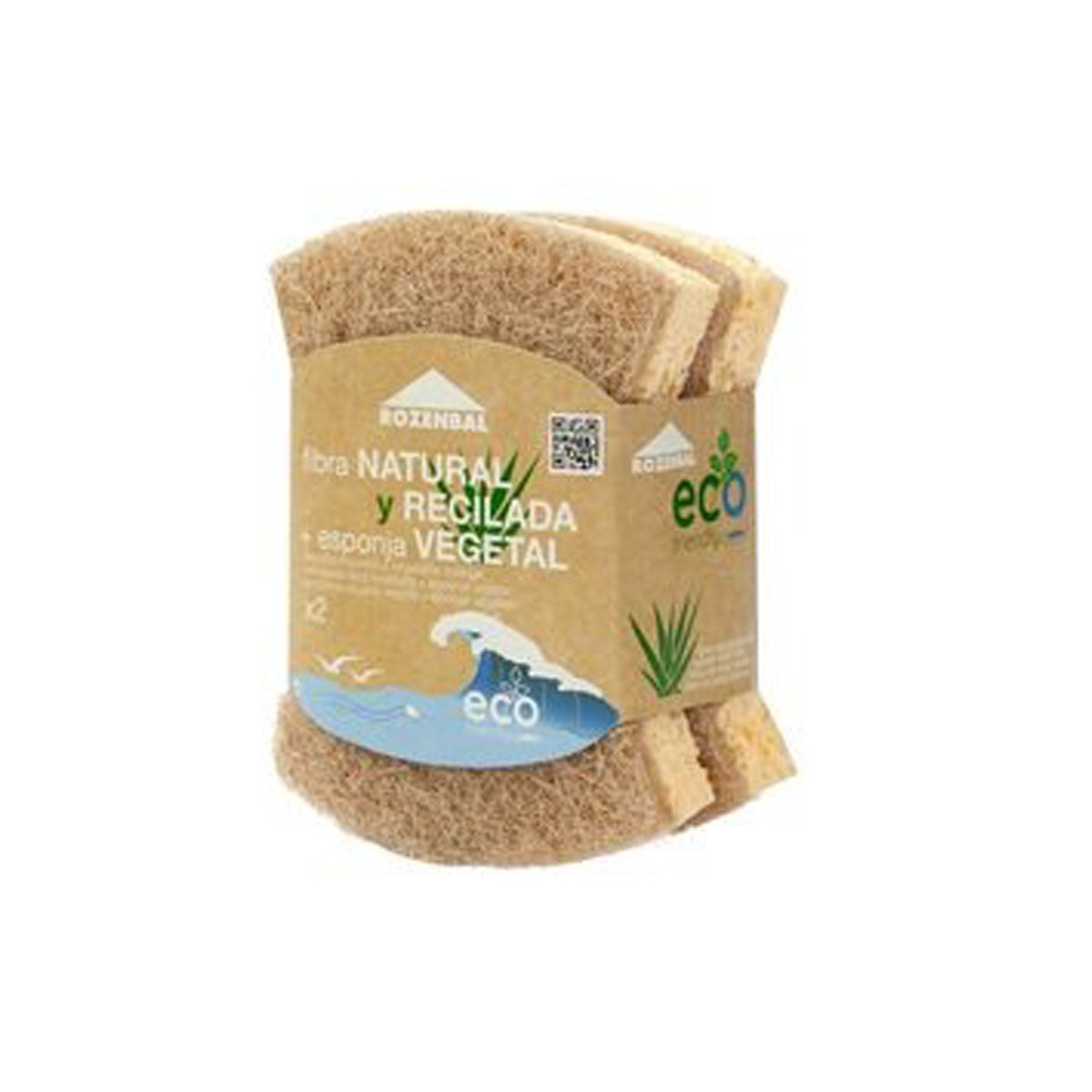 2 Ergo Eco Friendly ROZENBAL scouring pads with vegetable sponge