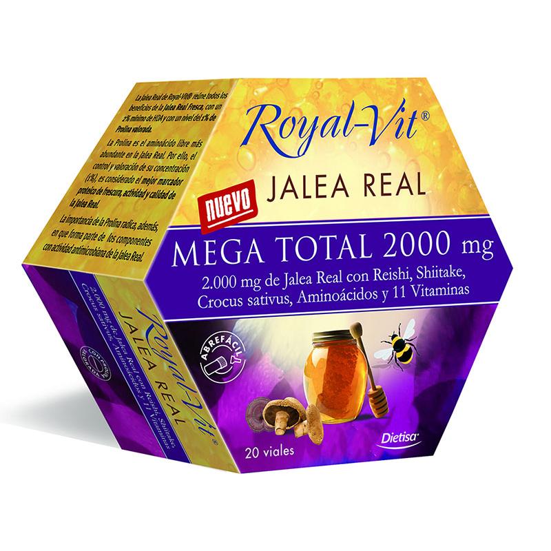 Mleczko pszczele Royal Vit Mega Total z reishi i shiitake 20 fiolek